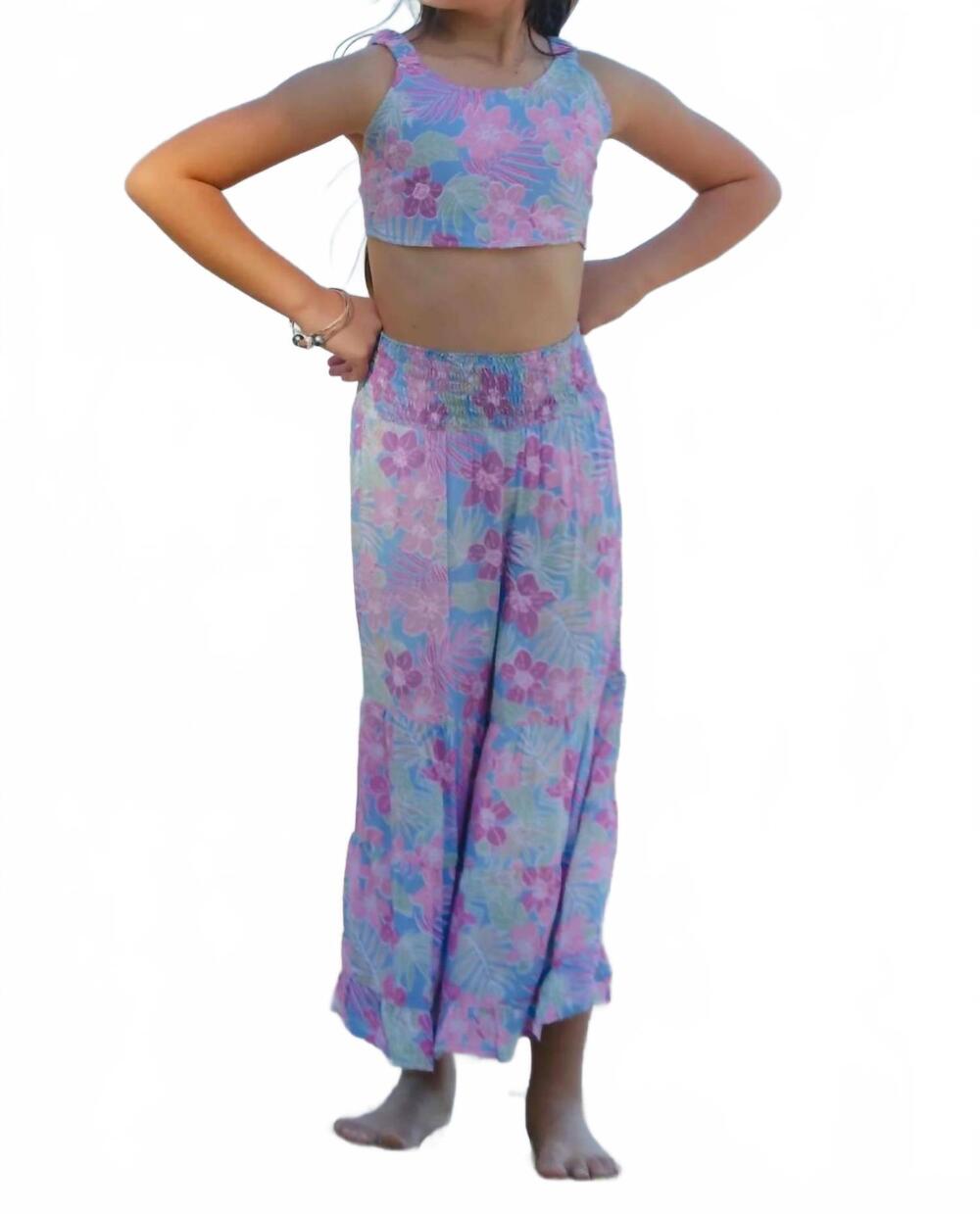 NEW TIARE HAWAII papaya pant in tropic cornflower